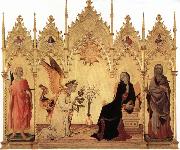 Simone Martini Annunciation with Two Saints and Four Prophets oil painting picture wholesale